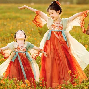 女童汉服2025新款中国风古装锦鲤襦裙儿童古风连衣裙花神系表演服