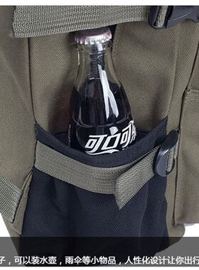男士后背包休闲被包青年书包潮男土上班帆布装衣服的李双肩包