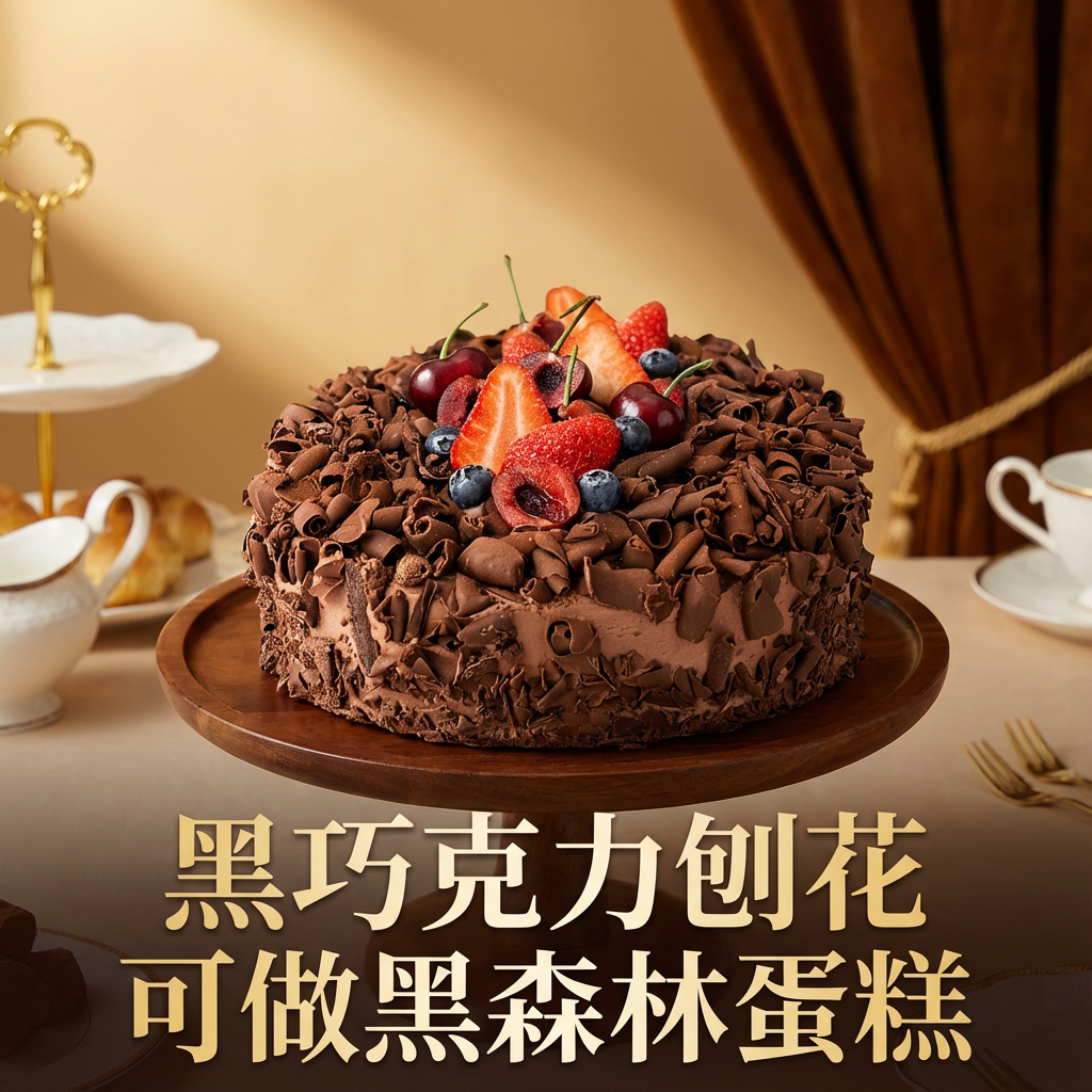 黑森林生日蛋糕装饰烘焙西点甜品围边撒面巧克力刨花（代可可脂）