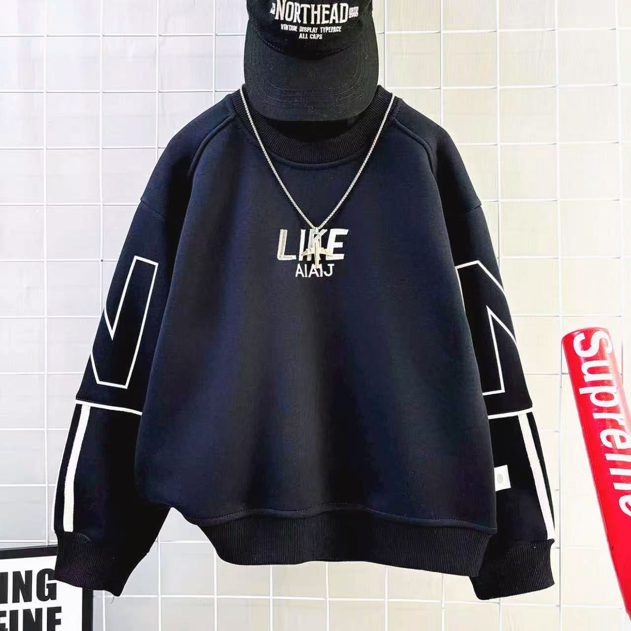 男童加绒卫衣秋冬款2025冬装新款儿童男孩加厚一体绒保暖秋冬上衣