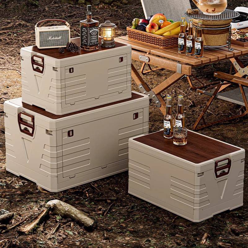 【折扣价】户外折叠收纳箱家用防尘便携式露营箱加厚储物盒车载后