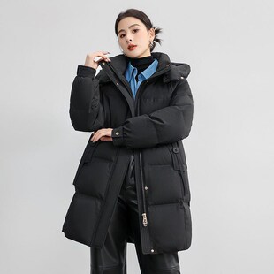 羽绒棉服女中长款2024冬季新款棉衣韩版加厚宽松版棉袄女外套潮