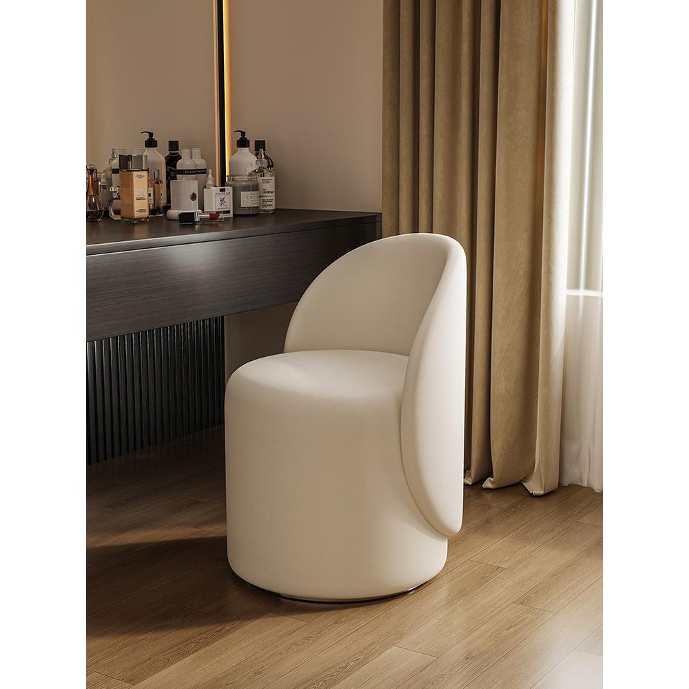 化妆凳轻奢感家用椅子女生卧室梳妆台凳子衣帽间旋转圆J&