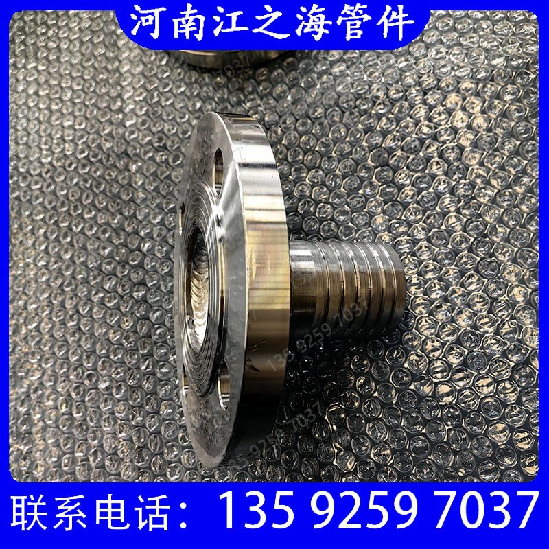 不锈钢宝塔口单法兰短管防滑卡箍螺纹单头无缝直管接头加厚可定制