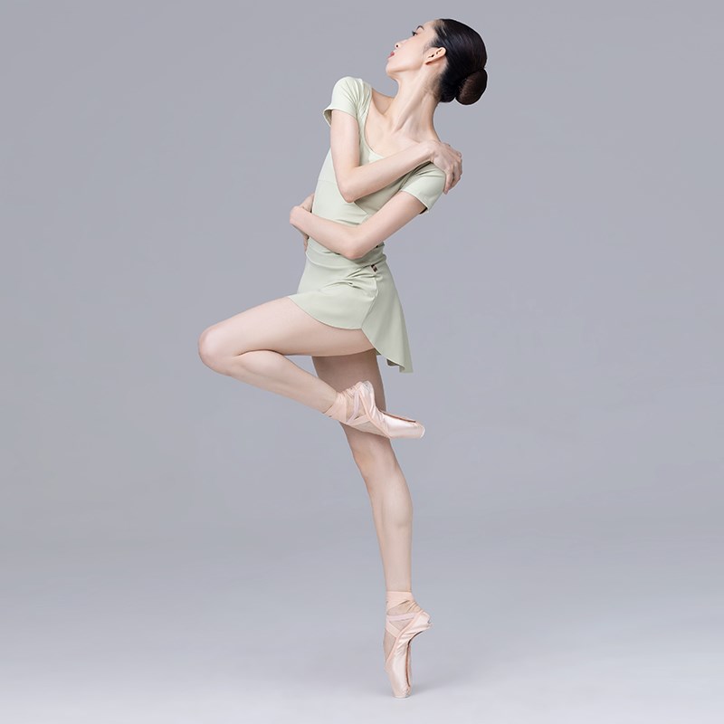 小茉莉芭蕾舞练功服女成人短袖舞蹈艺考体操服夏季新款氨纶形体服