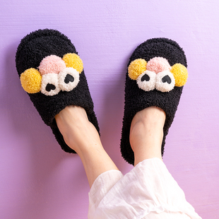 棉拖鞋女秋冬季可爱保暖毛绒家居家用冬天室内防滑居家情侣男包跟