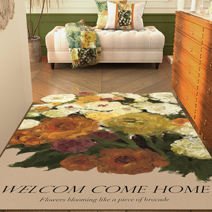 皮革复古地垫美式地毯可裁剪进门地垫入户门垫pvc可擦免洗脚垫