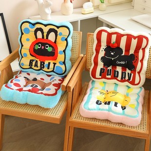 可爱坐垫加厚办公室久坐教室学生屁股椅子垫四季汽车座椅垫子冰丝