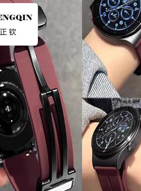 适用华为GT5手表watch4/3pro新款透气GT4磁吸硅胶表带GT3运动gt2