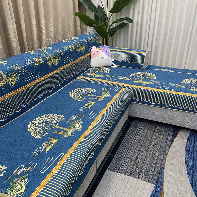 三人位加贵妃沙发垫四季通用2024新款轻奢高级感美式实木老款防滑