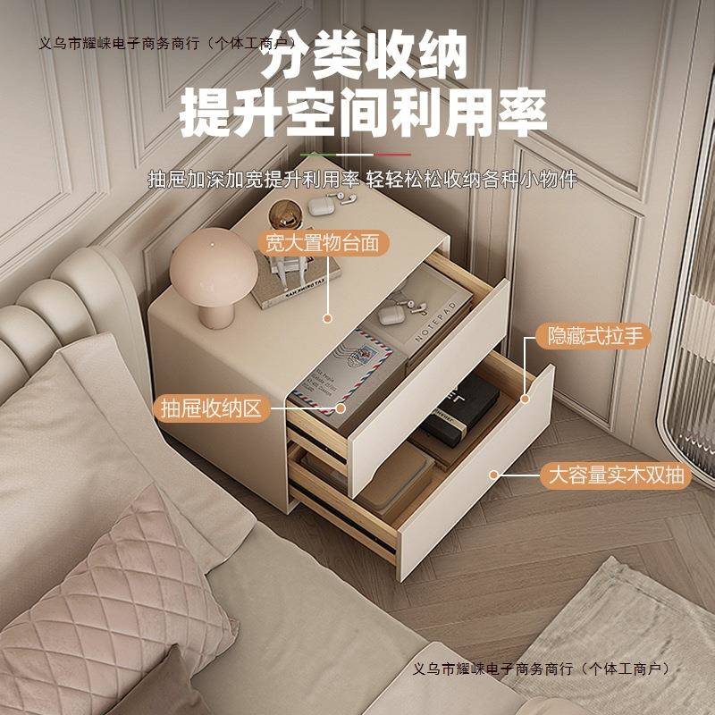 尺包床边收纳柜米无甲醛大实木矮柜50邮简约现代灰色落地床头包邮