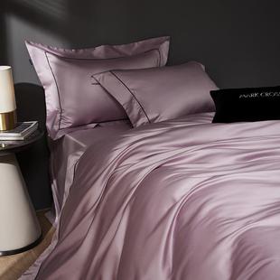 别墅高端轻奢160支长绒棉四件套银线纯棉被套柔软光泽感全棉床品