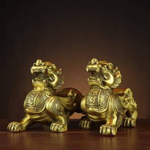 杨铜记铜貔貅铜貔貅皮丘金钱貔貅家居办公室摆件