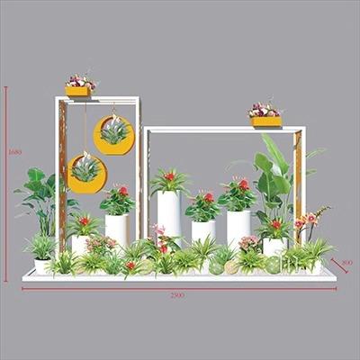 金色铁艺多层展示架客厅室内绿萝落地式花架阳台简约花盆收纳