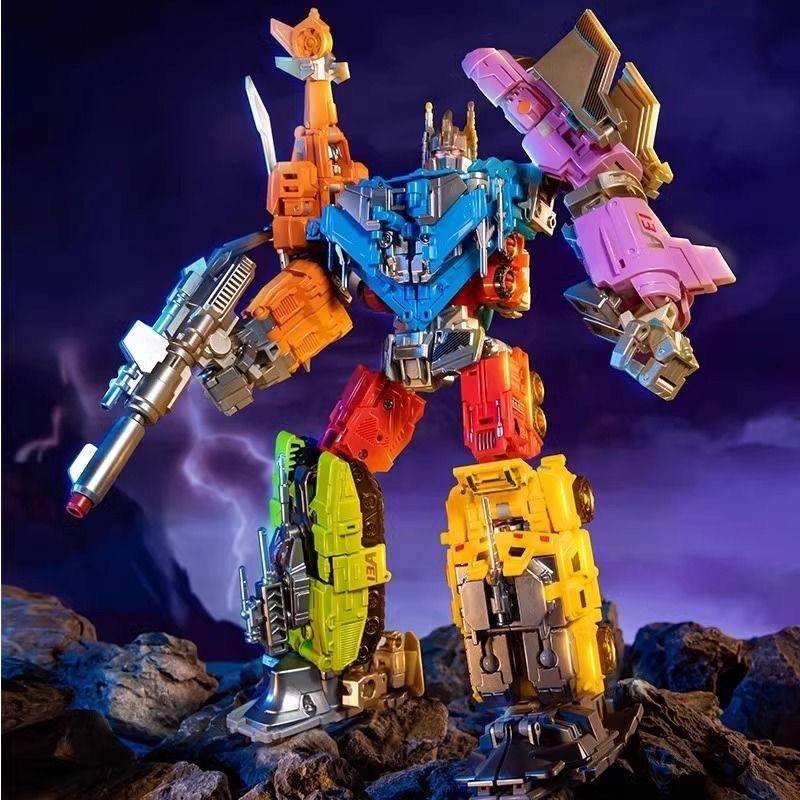 粤星海陆空变形机器人七合一飞机坦克金刚可拼装合体儿童男孩玩具