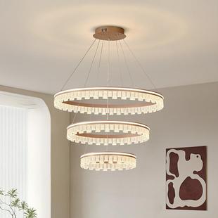 意式 高级感环形设计师轻奢大气卧室灯餐厅吊灯 极简客厅灯2025新款