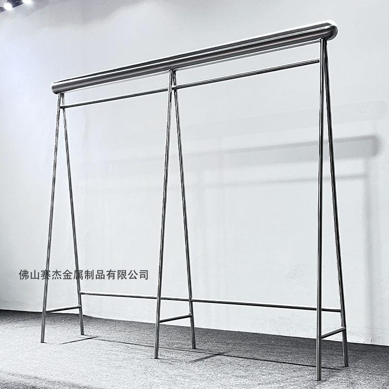 服装展示架落地式不锈钢创意女装专用陈列架货架高档中岛挂衣架