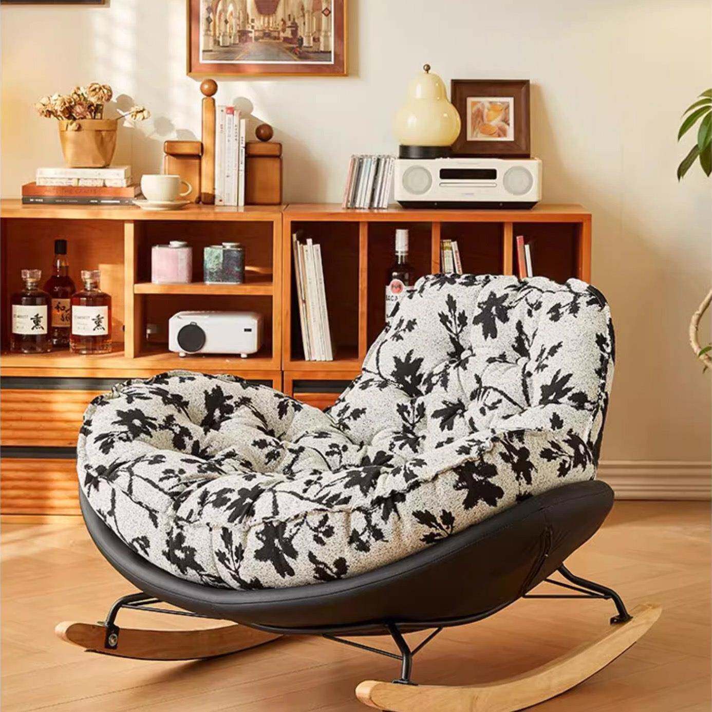 企鹅摇椅沙发家用阳台休闲设计师蜗牛摇摇椅大人复古单人懒人躺椅