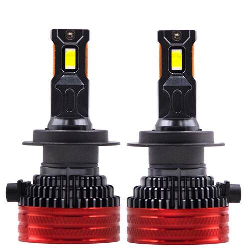 F7双筒管LED大灯75WLED大灯汽车前照灯泡改装通用6000K