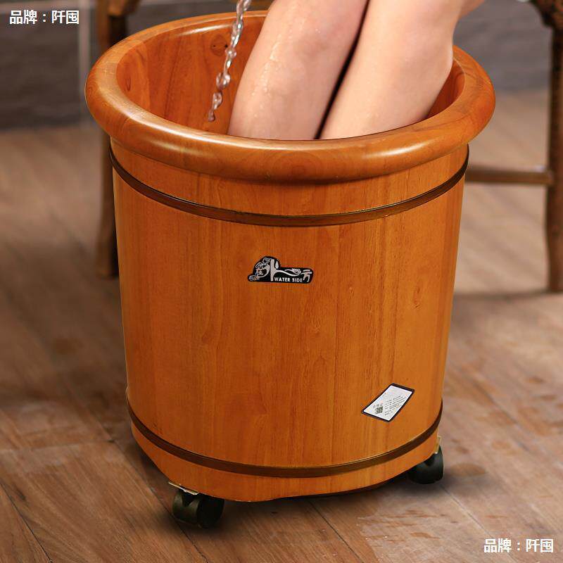 橡木足浴桶高深桶泡脚木桶家用洗脚盆过膝泡脚桶木质过小腿