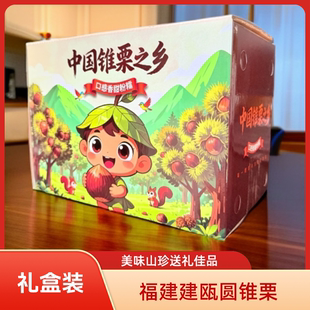 建瓯锥栗5斤礼盒装 福建野生新鲜生板栗圆栗子