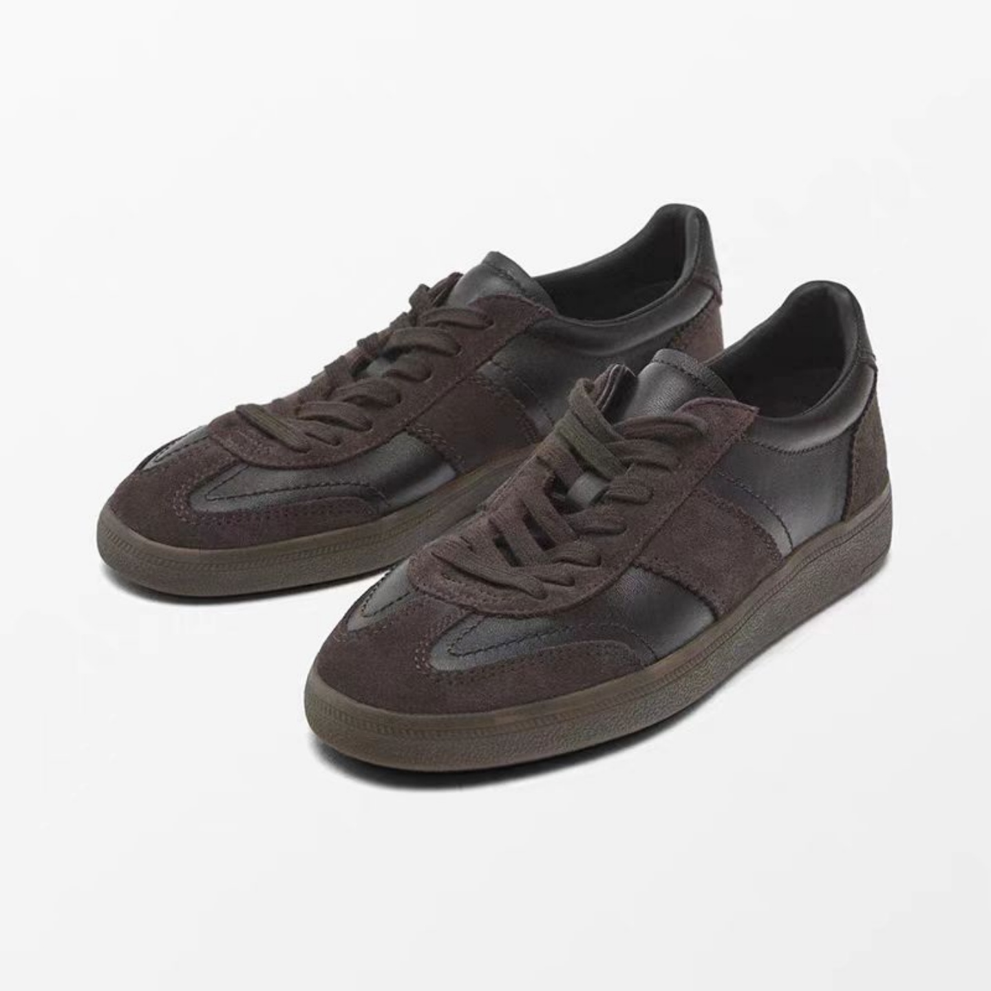 MD新款真皮德训鞋平底休闲板鞋女