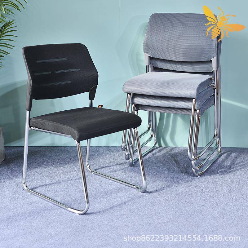 网布靠背椅办公会议培训椅新闻商务会客靠椅职员电脑椅海绵椅凳子