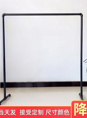 A10L服装店展示架黑色服装架女装店落地式挂衣架水管架子复古陈列