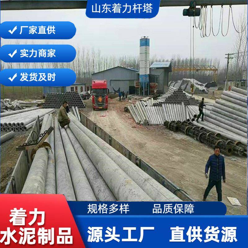 水泥电线杆7米8米10米12米预应力电杆直径150/190锥形混凝土电杆