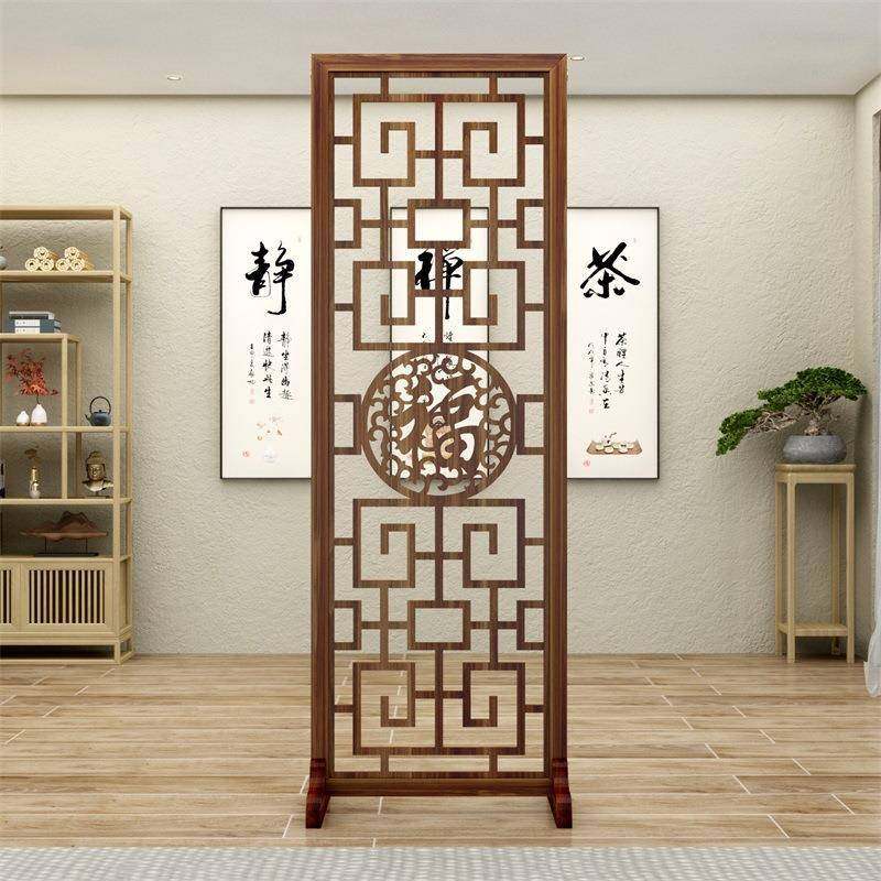 新中式木质屏风隔断客厅办公室玄关折屏现代简约格栅镂空装饰座屏,鲜花速递/花卉仿真/绿植园艺,割草机/草坪机,淘宝优惠券,粉丝福利购,淘宝优惠卷