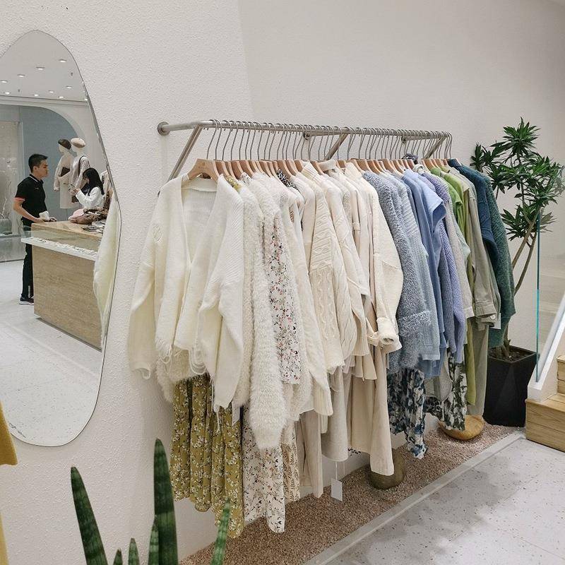 服装店展示架陈列架上墙壁挂衣架不锈钢女装货架童装店展示架