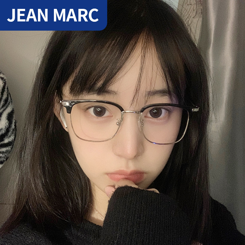半框眼镜女韩版潮专业配近视镜圆脸素颜复古眼镜框女可配近视镜片,ZIPPO/瑞士军刀/眼镜,定制成品光学镜,淘宝优惠券,粉丝福利购,淘宝优惠卷