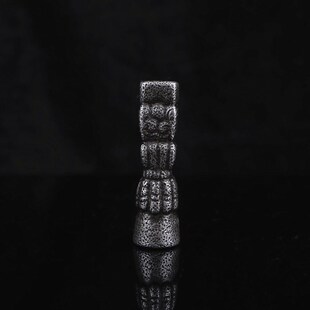 手工制作复古仿陨铁印章摆件挂件手工天铁托甲藏印