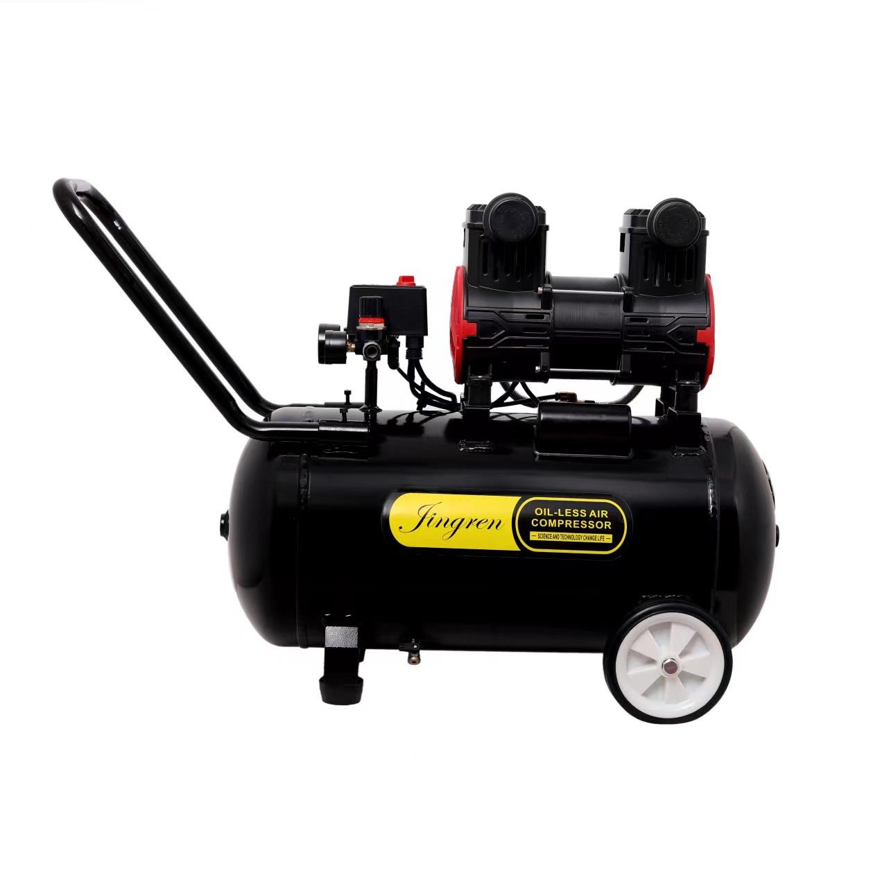 空压静音打气泵机小型无油220V牙科喷砂木工喷漆两级压缩机