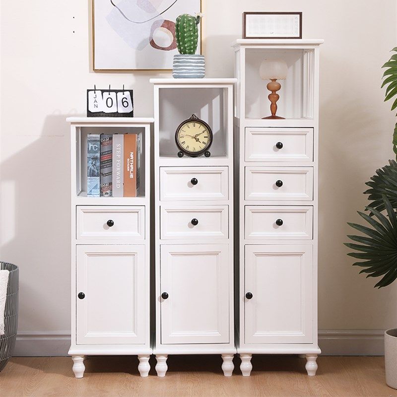 实木抽屉斗柜卧室床头柜客厅收纳储物柜夹缝柜浴室边柜卫生间窄柜,住宅家具,斗柜,淘宝优惠券,粉丝福利购,淘宝优惠卷