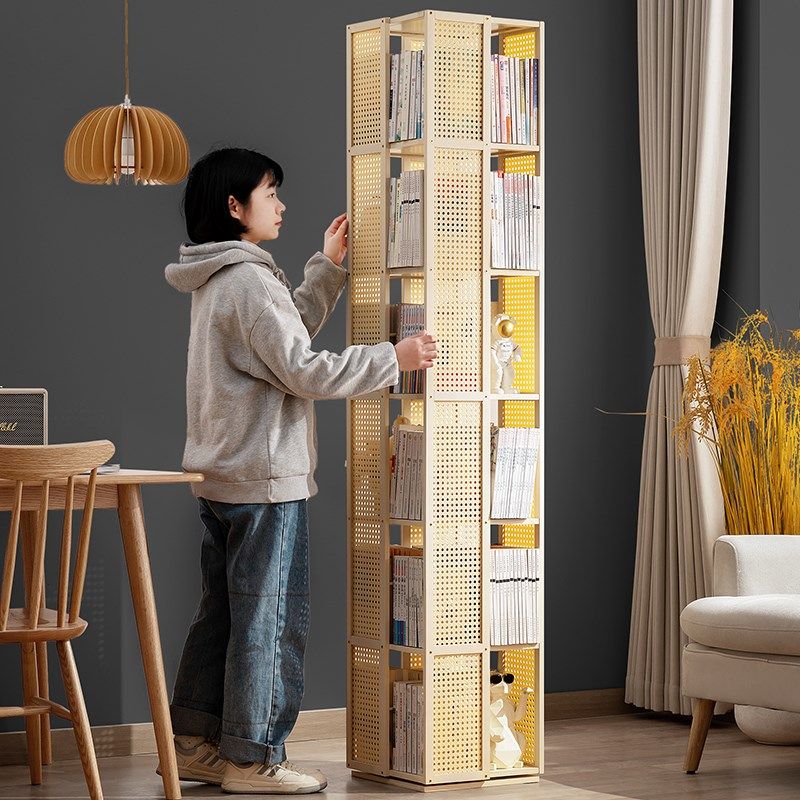 家用旋转书架落地式多功能置物架客厅现代简约多层省空间收纳神器,住宅家具,书架,淘宝优惠券,粉丝福利购,淘宝优惠卷