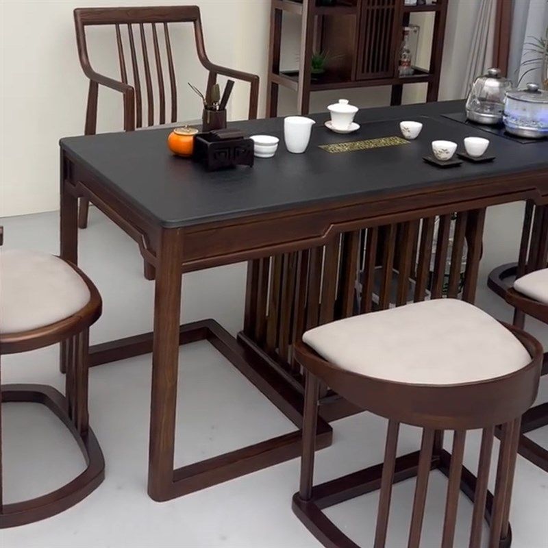 功夫茶台茶桌椅组合新中式禅意实木泡茶桌办公室一体桌家用阳台,住宅家具,家用茶台/茶桌,淘宝优惠券,粉丝福利购,淘宝优惠卷