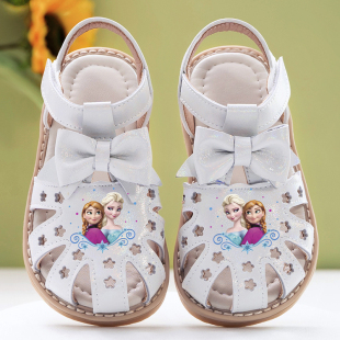 真皮软底包头公主鞋 新款 儿童鞋 小女孩沙滩时尚 女童凉鞋 鞋 2022夏季