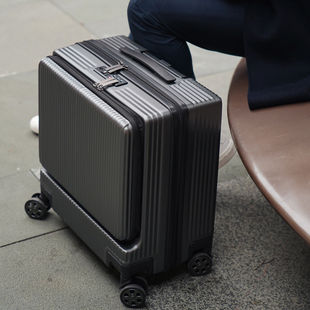 多功能前置开口商务行李箱男20寸26电脑登机箱24铝框拉杆旅行箱女