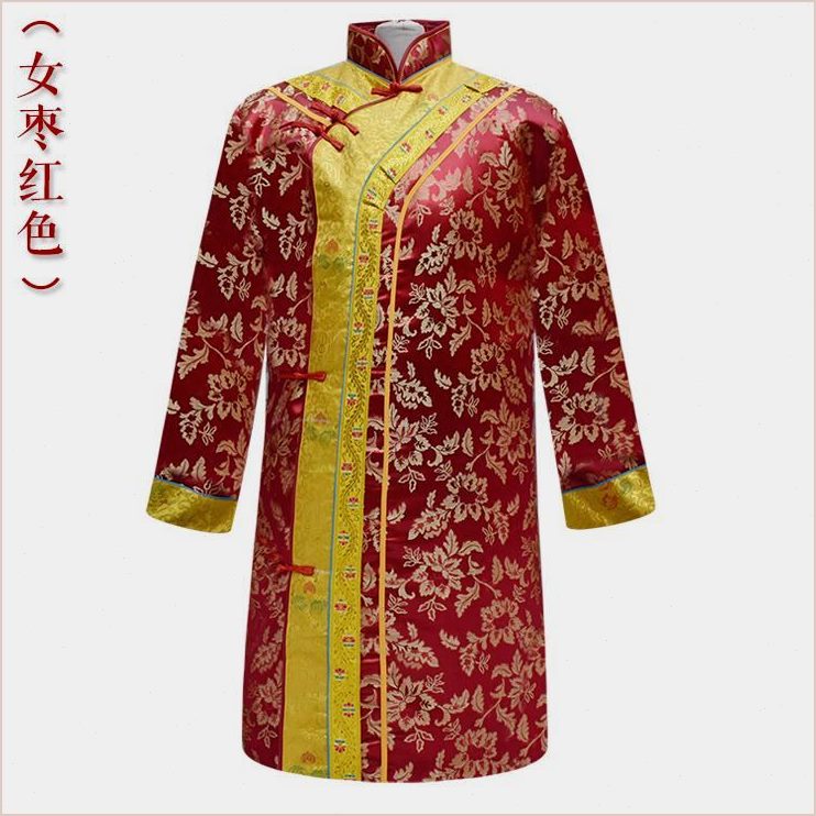袍真丝寿棉大衣长殡葬棉男女人老人衫冲用品袍子家全套衣长士死喜