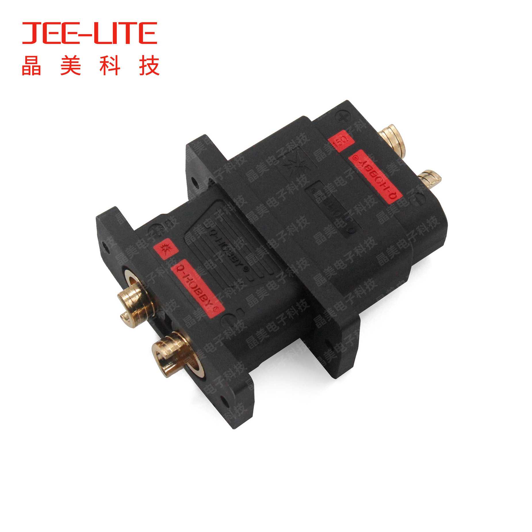 晶美QS10P-S 防打火插头 无人机锂电池 大电流充电可固定式