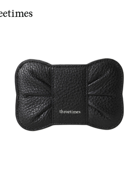 threetimes高级感女2025新款卡包甜美迷你百搭别致简约小卡包复古