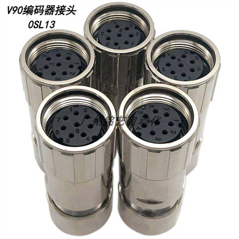 国产连接器兼容西门V90伺服电机编码器信号反馈电缆线接头2CT12