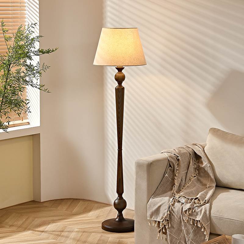 视冠中古落地灯法式覆古侘寂风客厅卧室美式新中式实木阅读气氛灯