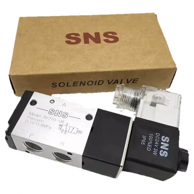 SNS神驰气动二位三通电磁阀常闭3V210-08 310-10 410-15 110-06NC