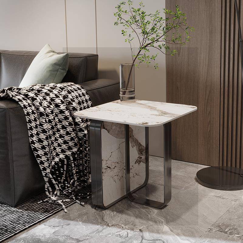 2025新款岩板边几客厅沙发方形边桌现代简约角几床头意式转角边柜