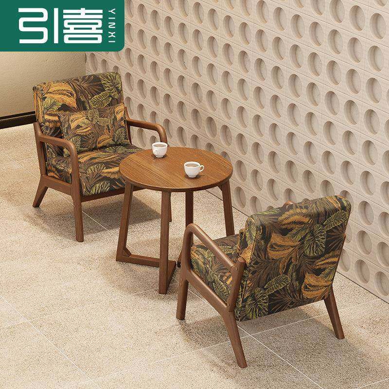 需定制复古咖啡厅桌椅组合奶茶咖啡店高档休闲区小茶楼酒馆清吧卡