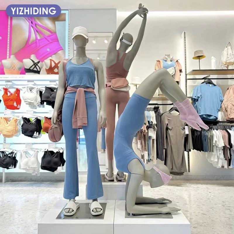 瑜伽模特道具瑜伽服陈列展示假人运动健身模特女全身瑜伽裤腿模