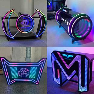 需定制酒吧DJ台定制包房KTV夜店包厢亚克力艺可移动音响桌架DJ台