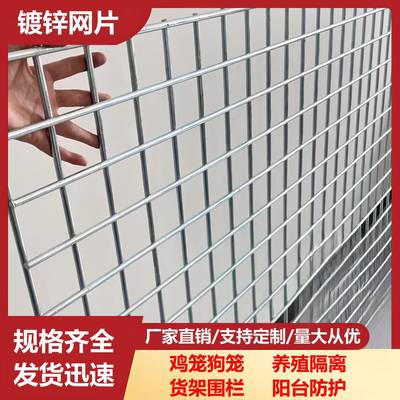 镀锌铁丝电焊网片小孔养殖围栏钢丝网养鸡狗笼兔笼加粗建筑铁网格